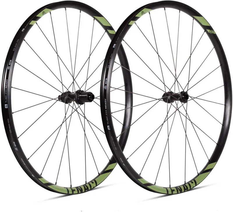 Ere Research Tenaci GX23 Wheelset in Black/Green - Shimano HG11